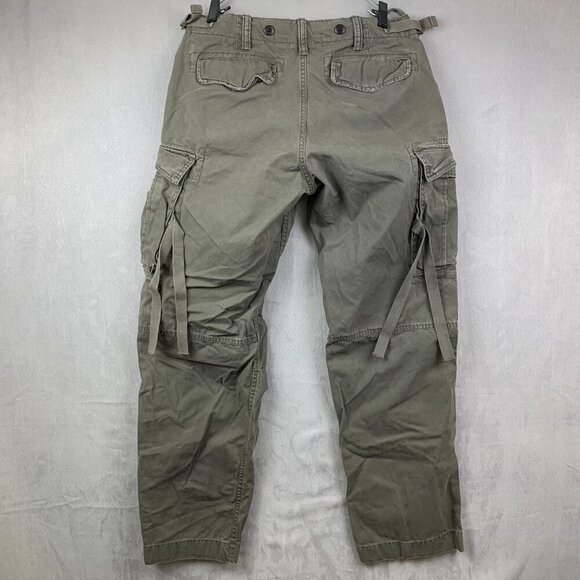 Gap Mens Pants 30 Gray Cargo Paratrooper Straight Leg Army Military Retro 30x32 - Picture 10 of 12